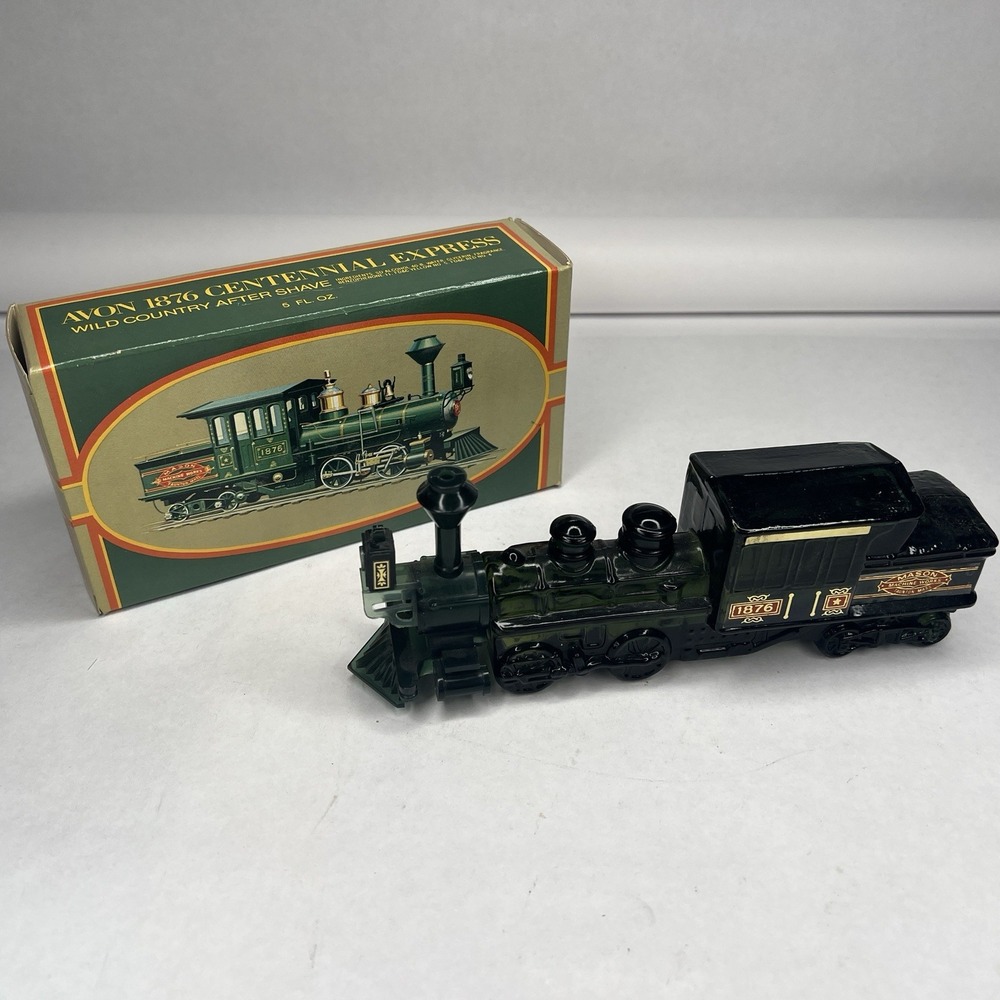 1962 Avon 1876 CENTENNIAL EXPRESS TRAIN Wild Country Scent Original Box